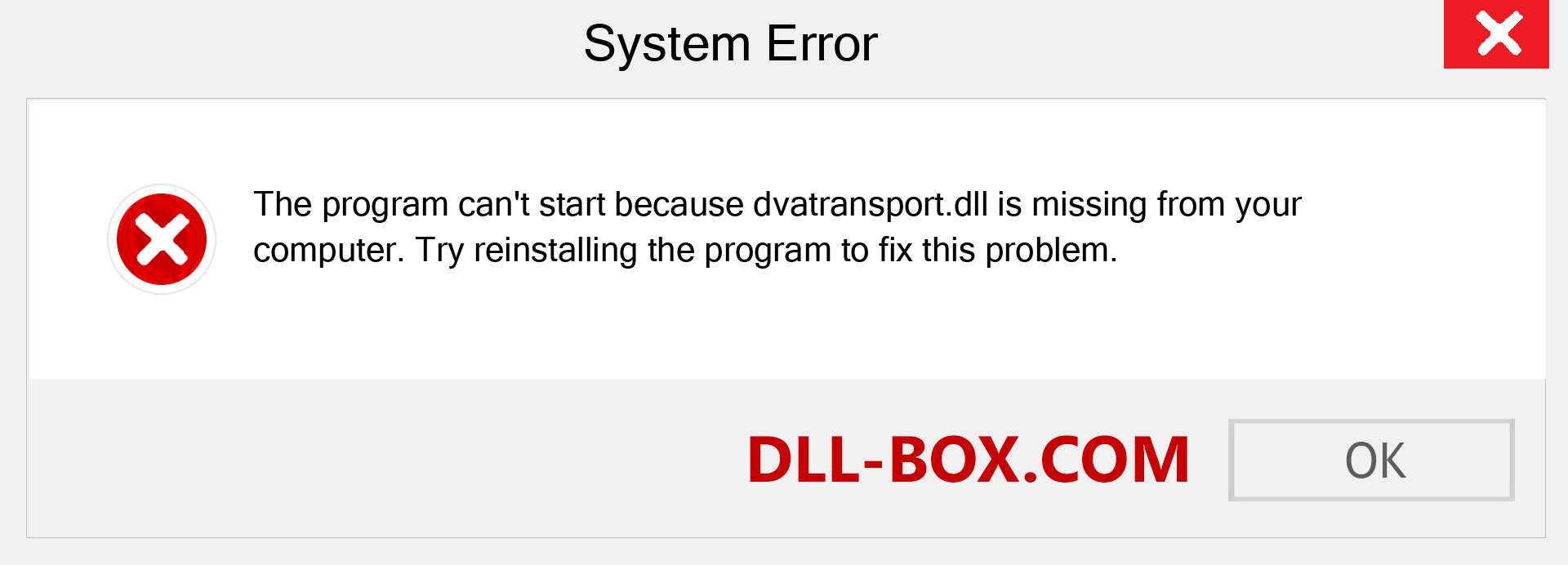  dvatransport.dll file is missing?. Download for Windows 7, 8, 10 - Fix  dvatransport dll Missing Error on Windows, photos, images